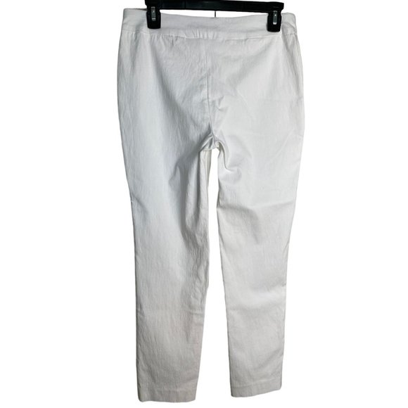 Grace Elements Womens White Stretch Contour Waist Pull On Pants Size M - Picture 2 of 8